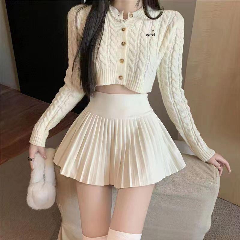 Japanese Pure Desire High-Waisted Pleated Skirt - Spring/Autumn Petite Slimming Anti-Exposure Short Skirt