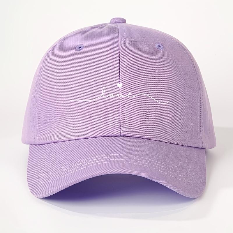 A Printed Love Heart Baseball Cap Unisex Trucker Hat Breathable And Adjustable Golf Cap Stylish Summer Curved Hat for Both Me