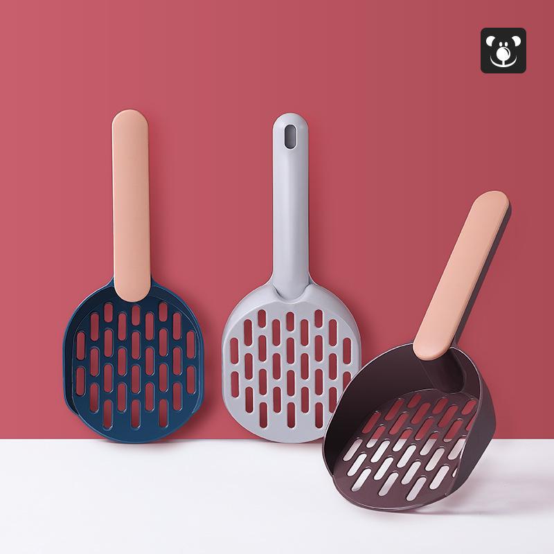 Neue Kontrastfarbene Katzenschaufel mit Kotbeutelspender und Sofortfilter.