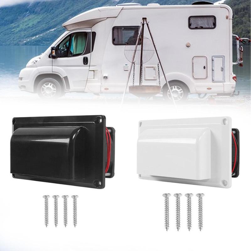 12V RV Side Vent Fan Efficient Metal Shell Quick Ventilating Premium with Mounting Screws for Motorhome Trailer Boat Marine Rvs
