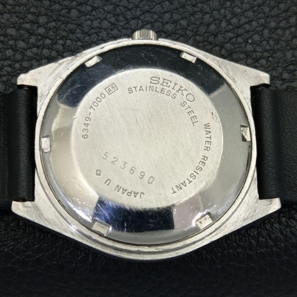 Seiko 5 AUTOMATIC VINTAGE 6309A JAPAN MENS BLACK COLOR DIAL WATCH A701232-5 R206a-a701232