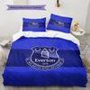 Everton F.C.  Pattern Bedding Quilt Set  Home Decoration  Gift (1 * Duvet Cover + 2 * Pillowcase  Without Core)