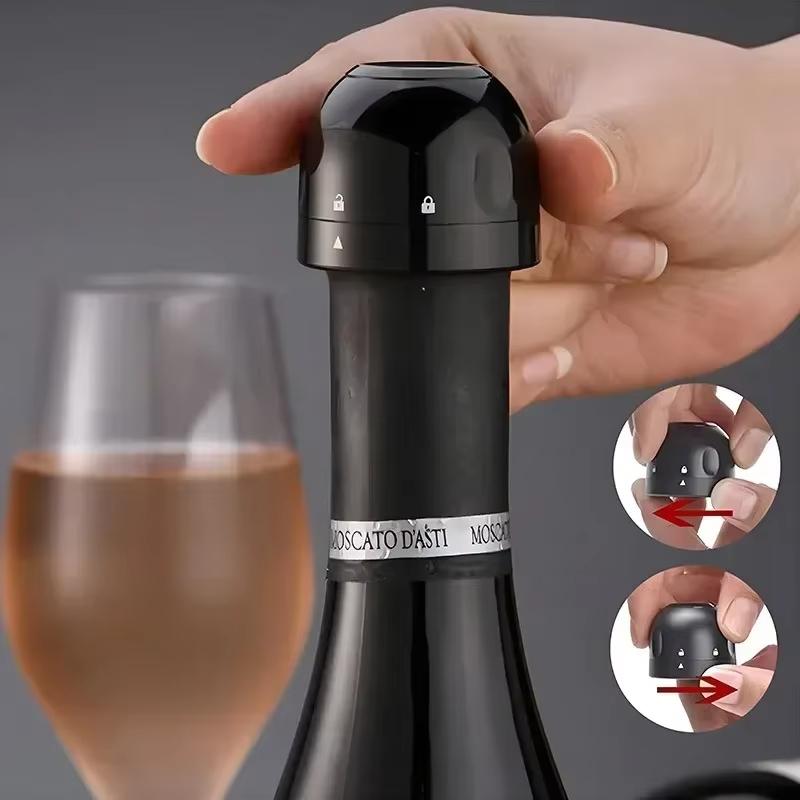 1/2pcs Sealing Red Wine Champagne Stoppers Rotating Leak Proof Reusable Leakproof Stoppers Domestic Kitchen Keep Fresh Tools