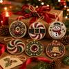 6 Piezas Adornos Navideños de Madera para Manualidades Papá Noel Adorno Colgante para Árbol de Navidad Tema Navideño