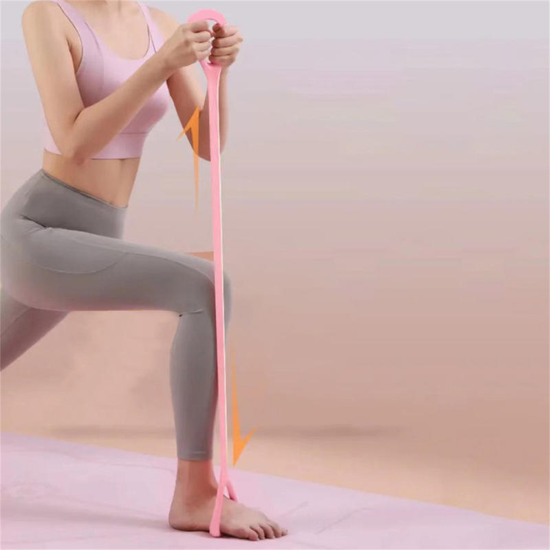 Pilates Resistance Band 8 Shaped Elastic Stretcher Home Fitness Open Shoulder Back Shaping Pulling Band Shoulder Exercise Rope