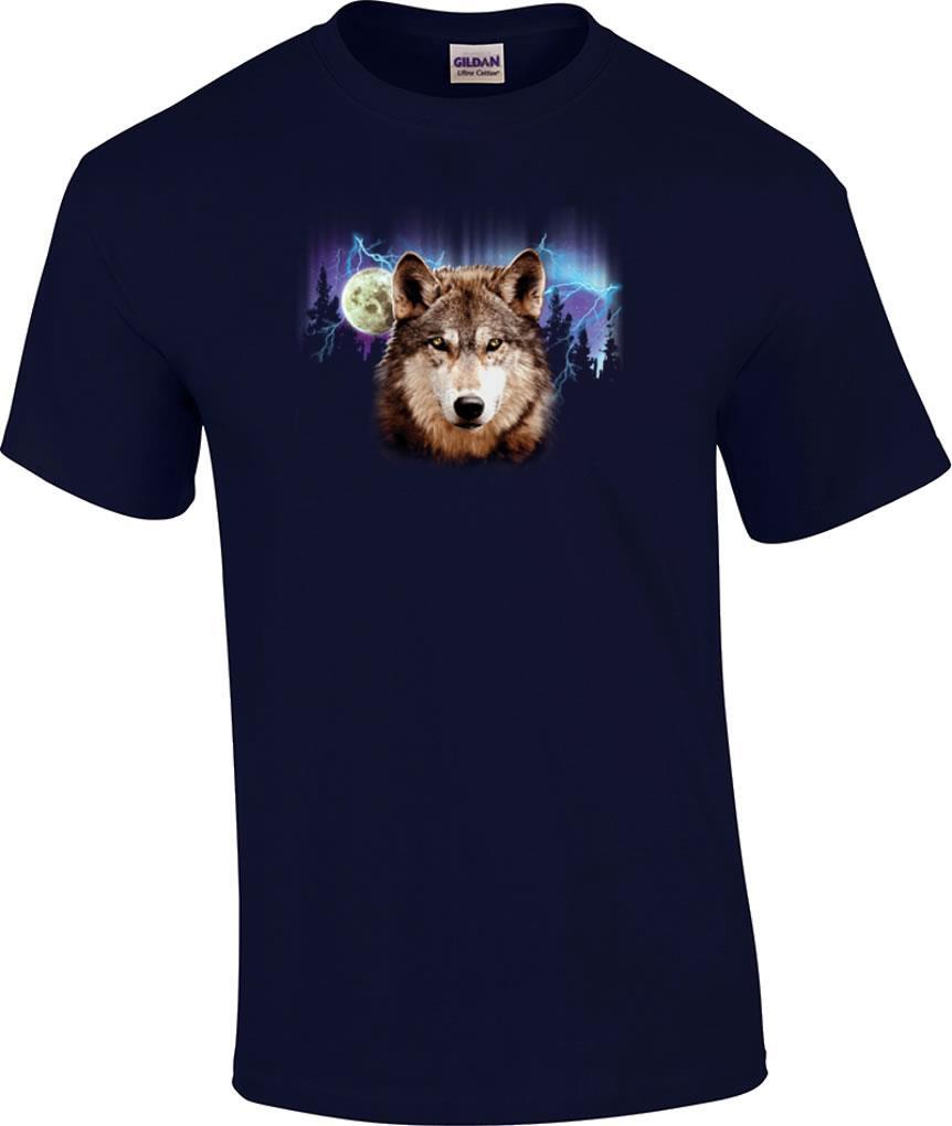 Wolf Lightning Moon Wolves T-Shirt S