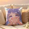 Cute Mejiro Mcqueen Uma Musume Pillow Case Pattern Printed Pillowcase For Living Room Sofa Cushion Cover