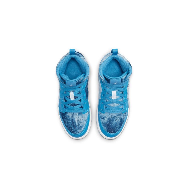 Air Jordan 1 Mid PS Washed Denim Kids Sneakers Blue Dutch-Blue White DM8952-400