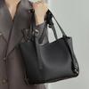 Niche Design TC Cowhide Large-capacity Leather Fashion Handbag Deformable Commuter Vegetable Basket Bag Bucket Women's Bag