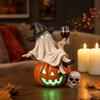 Halloween Holding a Wine Glass Resin Lamp Ornament, Plug-In Lighted Decoration