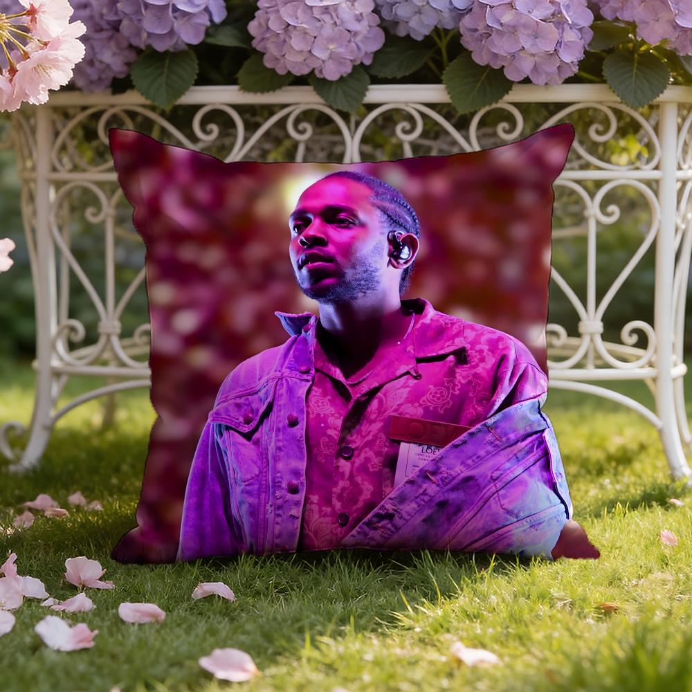 Rapper K-Kendrick Lamar Cushion Cover Home & Car Dual-Scene Pillow Cover: Reversible for Premium Comfort