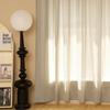 Fargerike ensfargede transparente gardiner Fransk retro lysfiltrerende personverngardiner Nordisk moderne enkel luksus transparent gardiner