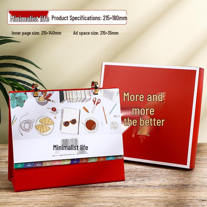 2026 Large Leather Desk Calendar: Double-Ring Monthly Planner for Business & Exams