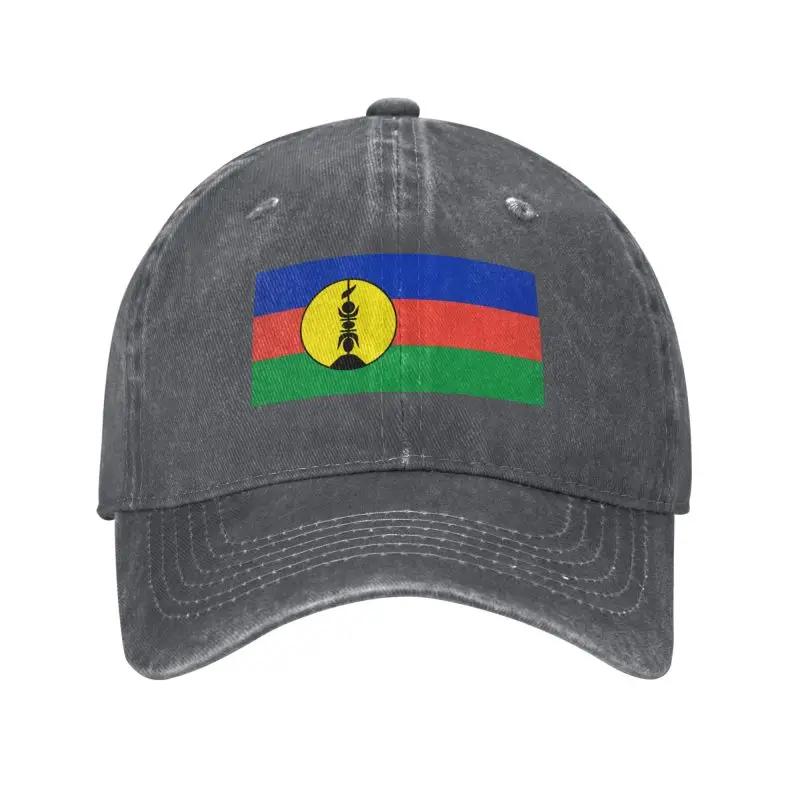 Custom Fashion Cotton Flags Of New Caledonia Baseball Cap for Women Unisex Breathable Dad Hat Sun Protection