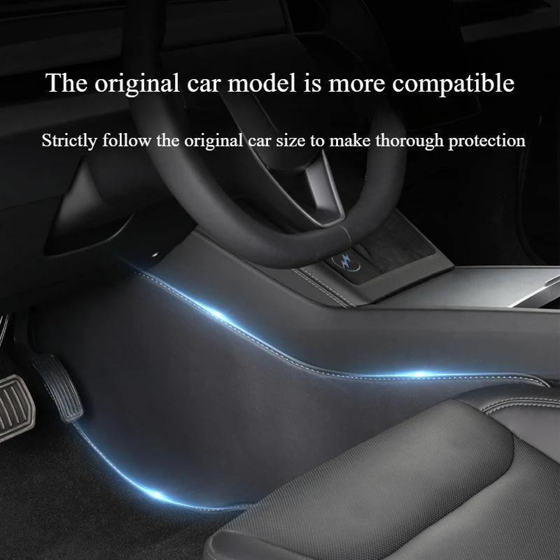 Für Tesla Model Y Juniper 2025 Mittelkonsole Anti-Kratz-Pads Leder Seitenverkleidung Schmutzabweisendes Pad Schutzhülle Zubehör