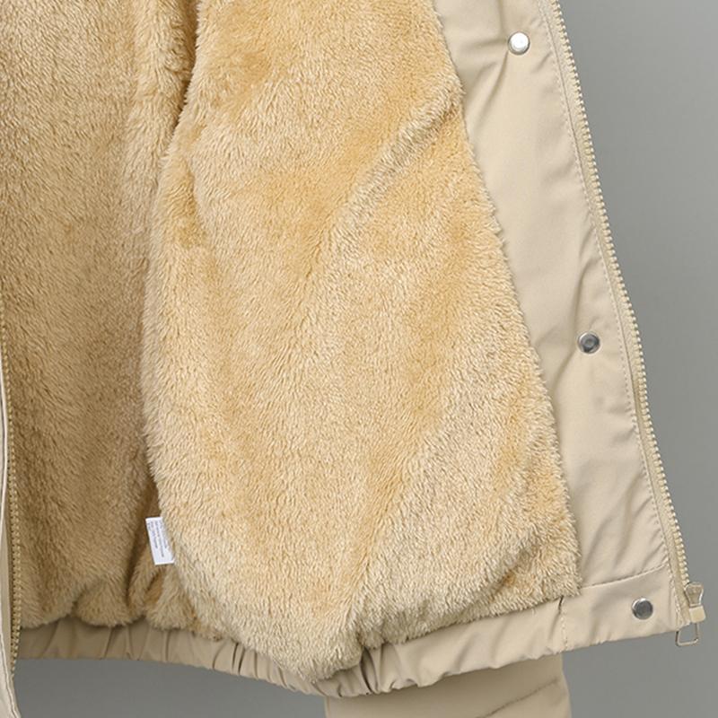 Fashion Winter Coat Female Short Parkas Hooded Faux Fur Collar Loose Thick Warm Women's Jackets