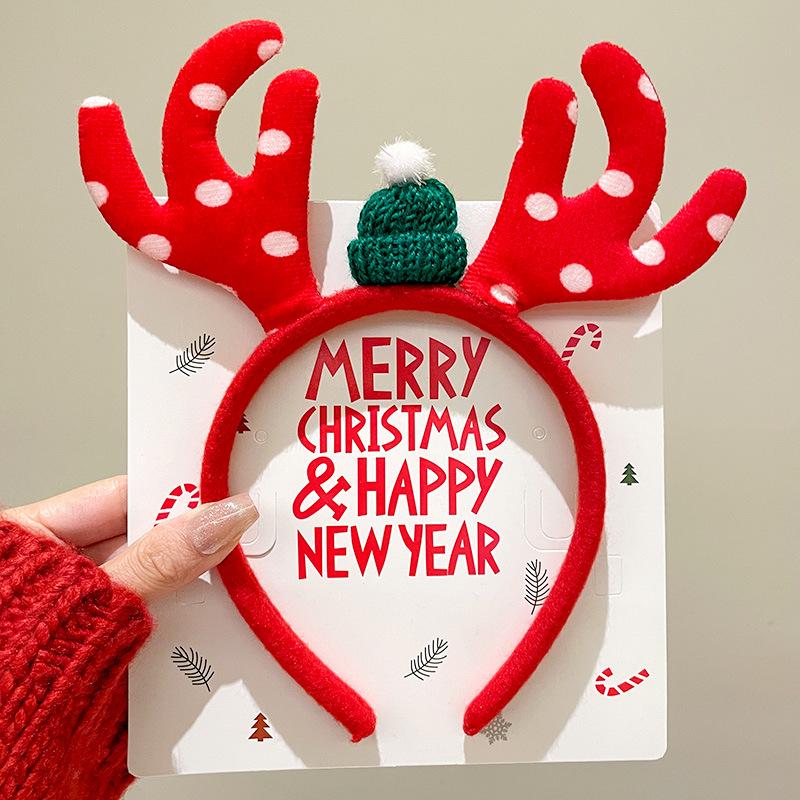 Mori Style Reindeer Antler Headband: Cute Christmas Hair Clip for Women & Kids