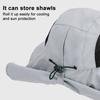Solar Fan Hat Wide-Brimmed Shawl Fishing Hat with Dual-Power Fan Design Solar USB Charging UV-Protection Outdoor Hat