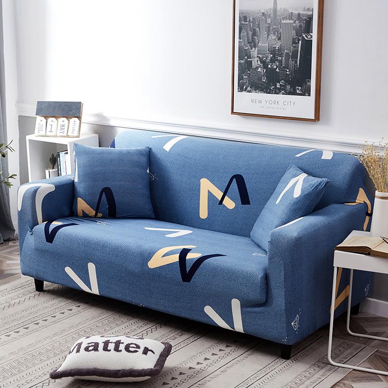 Solid Color Elastic Sofa Cover All-inclusive Old-fashioned Armrest Sofa Cover Fabric Dust Cover Light Luxury