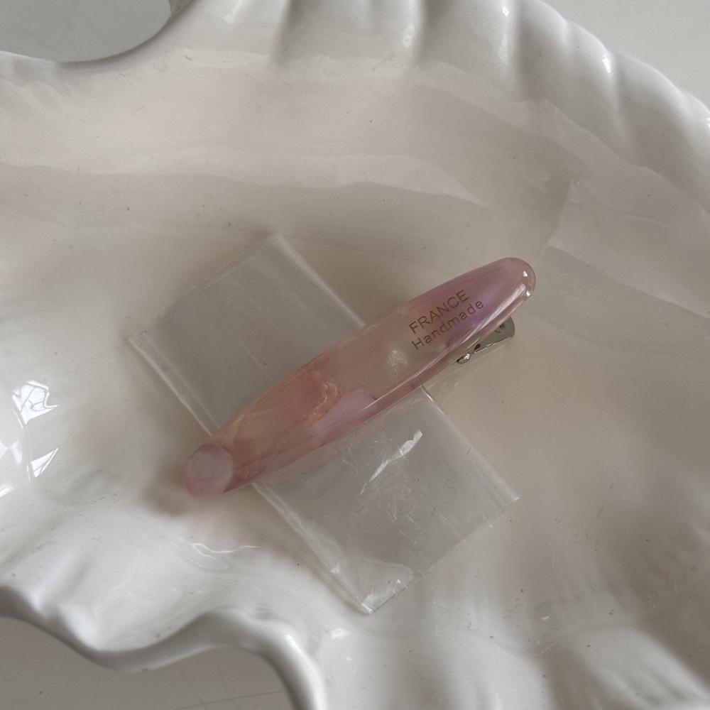 Retro Design Oval 6,2 CM Weidenblatt Haarspange Einfache Essigsäure Entenschnabelspange Seitenclip Kopfschmuck Pony Haaraccessoires