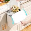 Large Wall-Mounted Kitchen Trash Bin with Sliding Lid for Food Waste