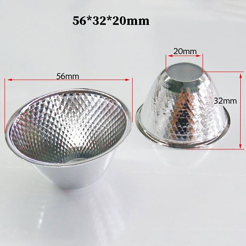 1 Piece 20-126Mm 15-120 Degree Lampshade Reflective Bowl For Diy Light Optical Led Aluminium Reflector Cup For Cob Lamp Bead