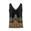 Canottiere da donna in raso con scollo a V casual cami senza maniche camisole bluse estive basic canotta sfumata