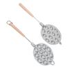 Walnut Cookie Maker Non Stick Nut Cookies Maker Oval Cookies Pastry Baking Tool with Wood Handle for Kitchen 12 Holes