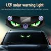 Solar Powered Car Interior Lights Devil Eyes Light for Windshield, Window Warning Sign with Three Smart Modes, Enthusiast Styling Accessories