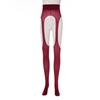 Women Stockings Hollow Four-Sided Open Crotch Backless Pantyhose Oil Shiny Glossy High Waisted Elastic Ultra Thin Exotic Socks
