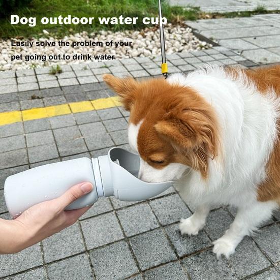 Yousheng Dog Water Bottle Portable 19oz/550ml Travel Dog Water Bottle with Collapsible Bowls Leak Proof Drinking Bowl for Walking Hiking Travel Road