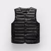 Men's Lightweight Casual Thermal Vest for Fall/Winter Solid Color Button-Down Straight Hem Sleeveless Jacket