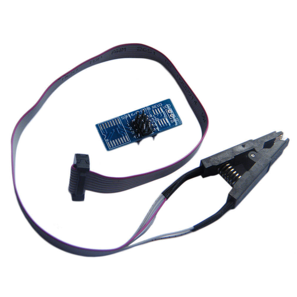 Test Clips Socket Adapter Programmer SOIC//SOP For Bios//24//25//93c Flash Durable