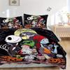 3pcs Halloween The Nightmare Before Christmas Bedding Set, 1 Soft Quilt Cover + 2 Pillowcases, Machine Washable, Suitable for All Seasons, P