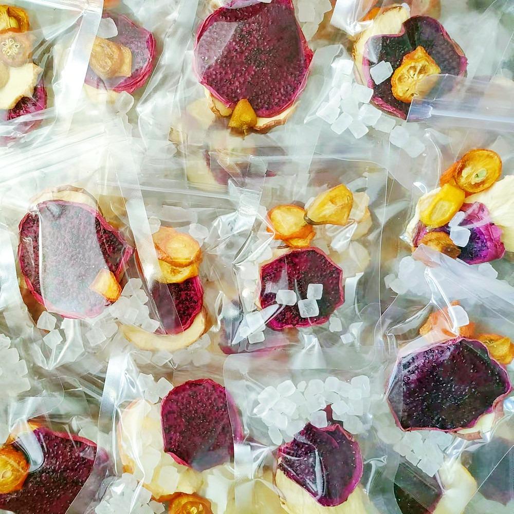 12pcs Kumquat Lemon Passion Fruit Loose Tea Independent Small Packaging Fragrant Freeze-dried Water Soaked Health Tea