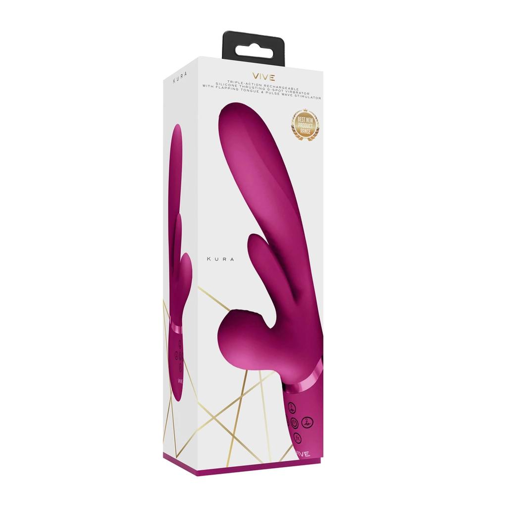 Vive - G-spot Vibrator with Fluttering Tongue and Pulse Wave Stimulator Kura