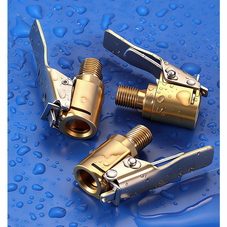 Brass Locking Tire Air Chuck,Tire Inflator Hose Adapter for Twist On Connection Convert to Lock On, No Air Leakage Air Compress