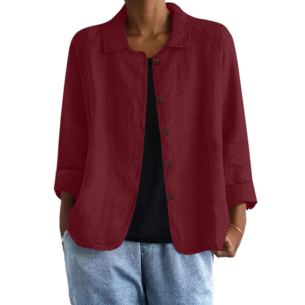 Women's Loose Fashion Collar Casual Cardigan Tops Jacket