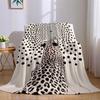 Leopard Dot Vortex Flannel Blanket Warm Soft Halloween Christmas Couch Warm Cozy Decorative Decor Gift for All Season
