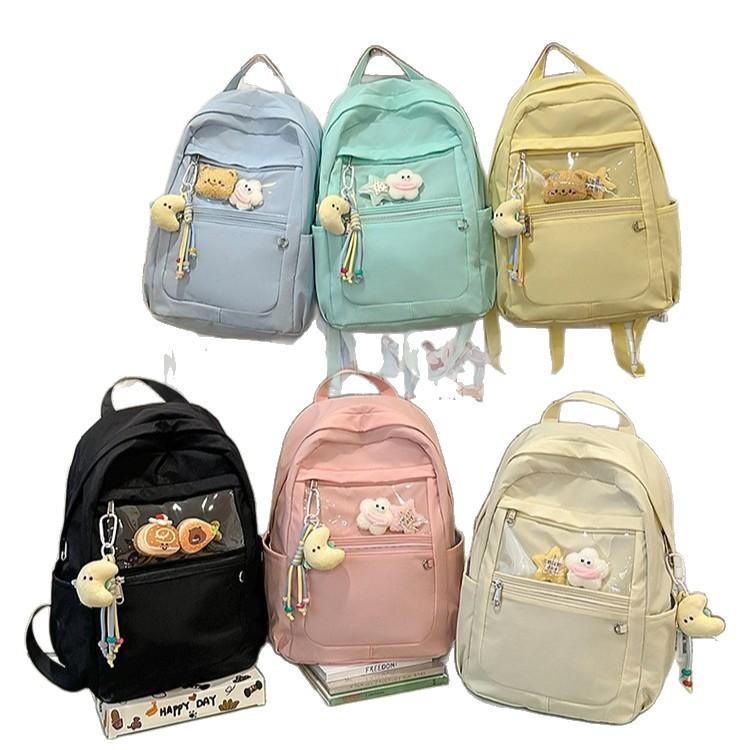 Schoolbag Korean version Mori series high-value solid color girl simple and versatile large-capacity junior high school high school student travel