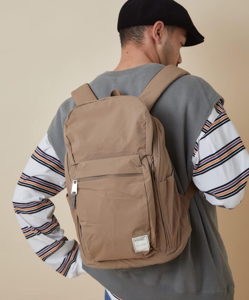 Backpack Water Repellent Lightweight 10 Pockets CIRCLE ATB3981 Beige [Anello] Women's