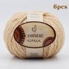 6pcs Luxurious Alpaca Cashmere Yarn  Ultra Soft & Warm Handmade DIY  Crocheting Yarn Suitable for Beginners Scarves300g/10.58oz