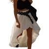 Cotton Midi Skirt 2026 Women Street Fashion IrregularBubble HemBubble Hem