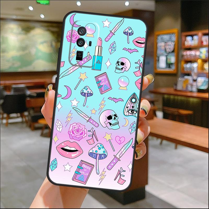 Pastel Goth Witchy Case For Xiaomi 15 14 Ultra 13 11T 12T 13T 14T Pro POCO X7 Pro X3 X5 X6 M6 F5 F6 Pro Cover