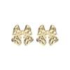 Korean Minimalist Zinc Alloy Bow Stud Earrings for Women