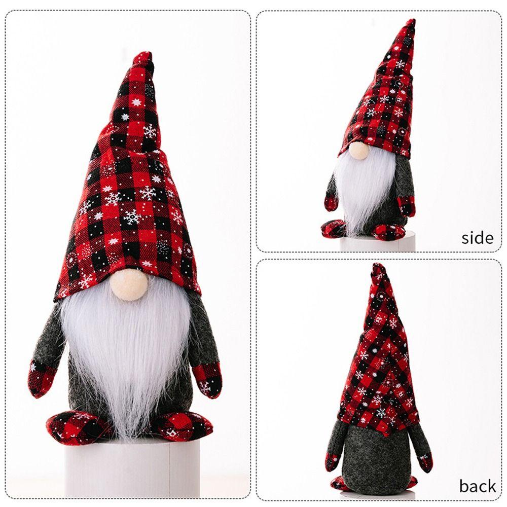 Cute Faceless Gnome Ornaments Plush Christmas Rudolf Doll  Hotel Office Decor