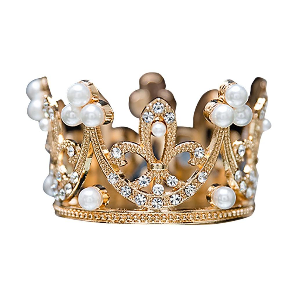 Children Gold Sliver Headwear Girls Dress Princess Hair Accessories Baking Cake Crown Headdress Headband Gift for Kids