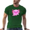 Happy axolotl - blue T-Shirt customized t shirts custom t shirts heavyweight t shirts for