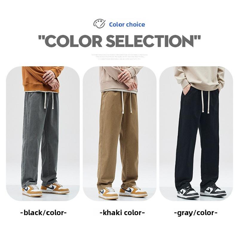 2026 Men's New Fashion Casual Straight-Leg Pants Versatile Workwear Trousers