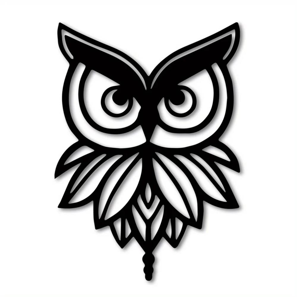 1pc Luxury Owl Wall Decor - Modern Metal Wall Hanging Art for Birthday Parties, Iron Crafts Room Decor & Outdoor Home Decoration